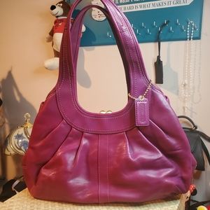 Vintage fuschia  Coach leather bag